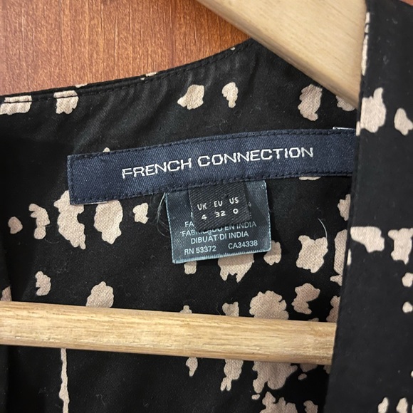 French Connection black patterned cocktail dress - Picture 4 of 4